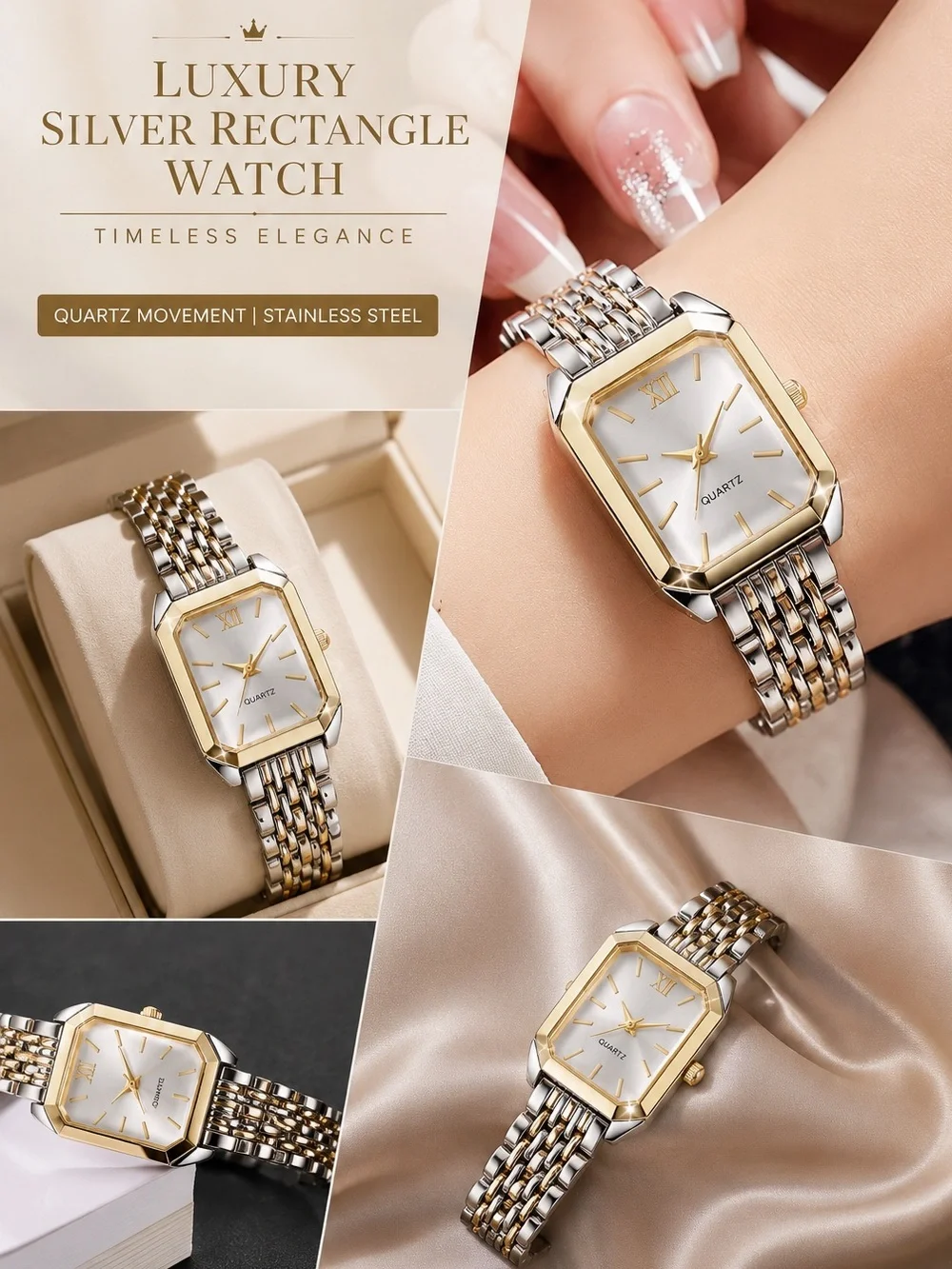 Monarch Two Tone Tank Watch